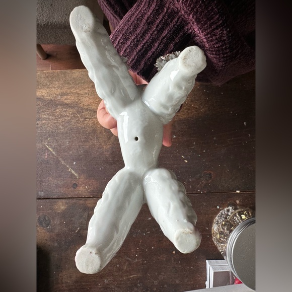 Vintage White Ceramic Spaghetti Poodle / MCM - Kitsch - Picture 3 of 5